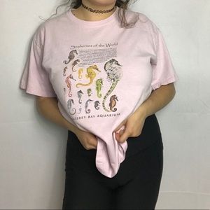 Monterey Bay Aquarium Seahorse Thrifted Shirt